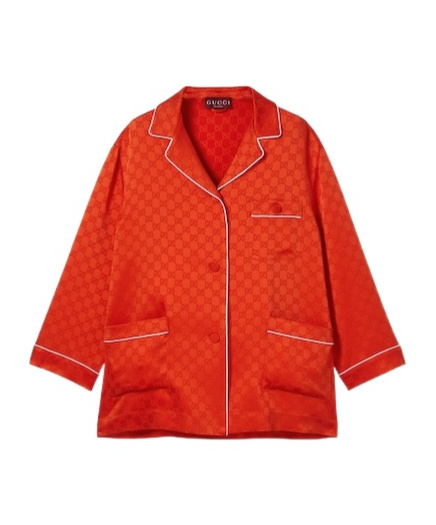 Gucci Camicia In Raso Arancione Donna In Orange