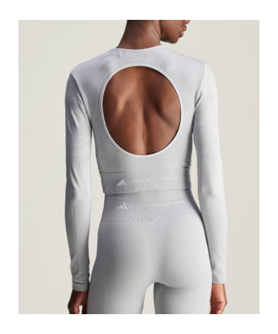 Shop Adidas By Stella Mccartney Truestrength Top In Gray