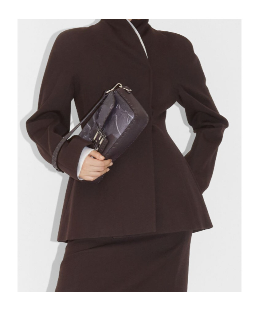 Fendi Women Blazer In Grain De Poudre In Black