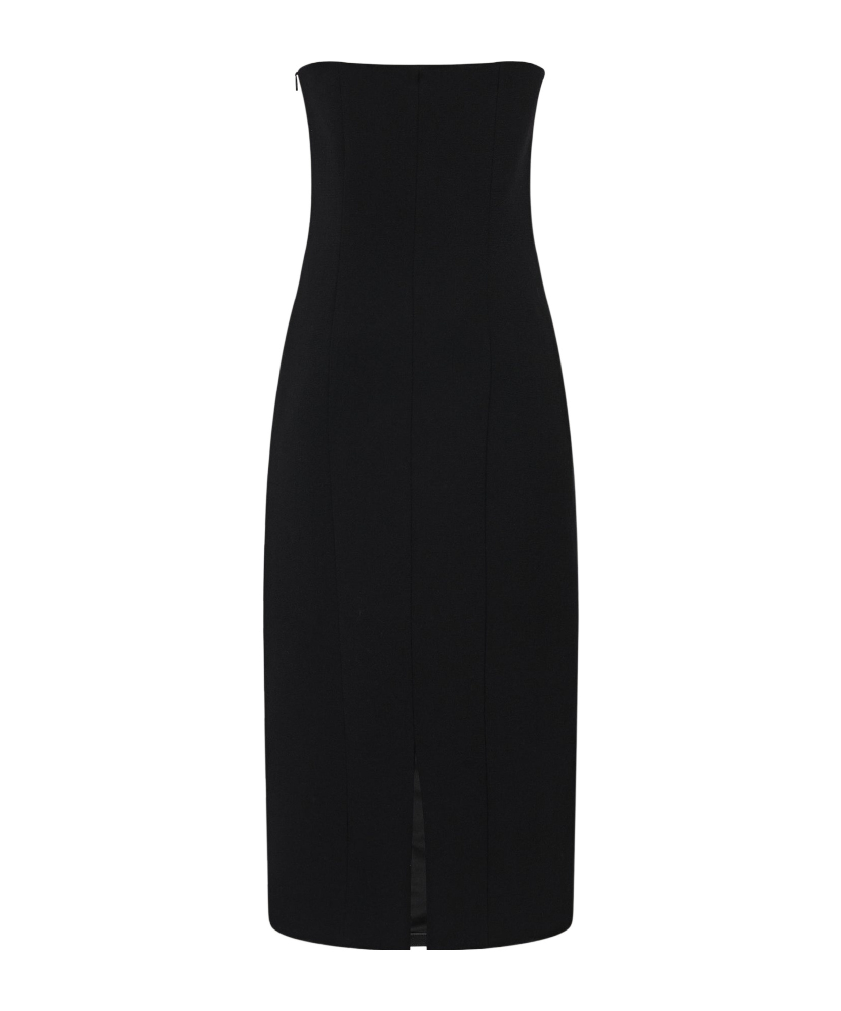 The Row Strapless Midi Dress In Black