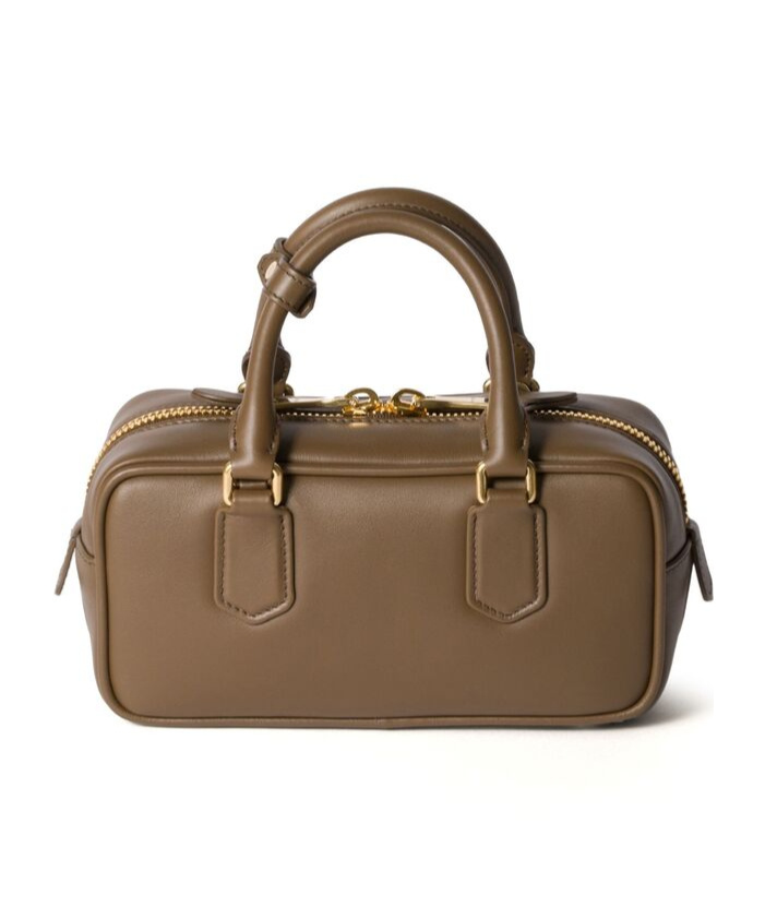 Miu Miu Arcadie Leather Bag In Brown