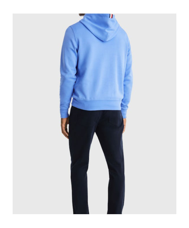 Tommy Hilfiger Letters Hooded Hooded Hoodie In Blue
