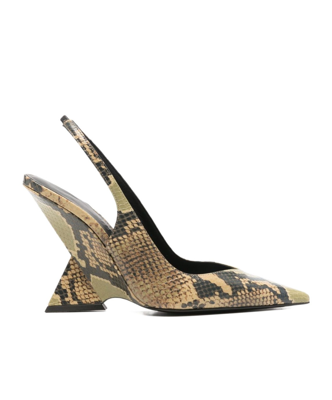 Attico Printed High-heeled Sandals In Animal Print