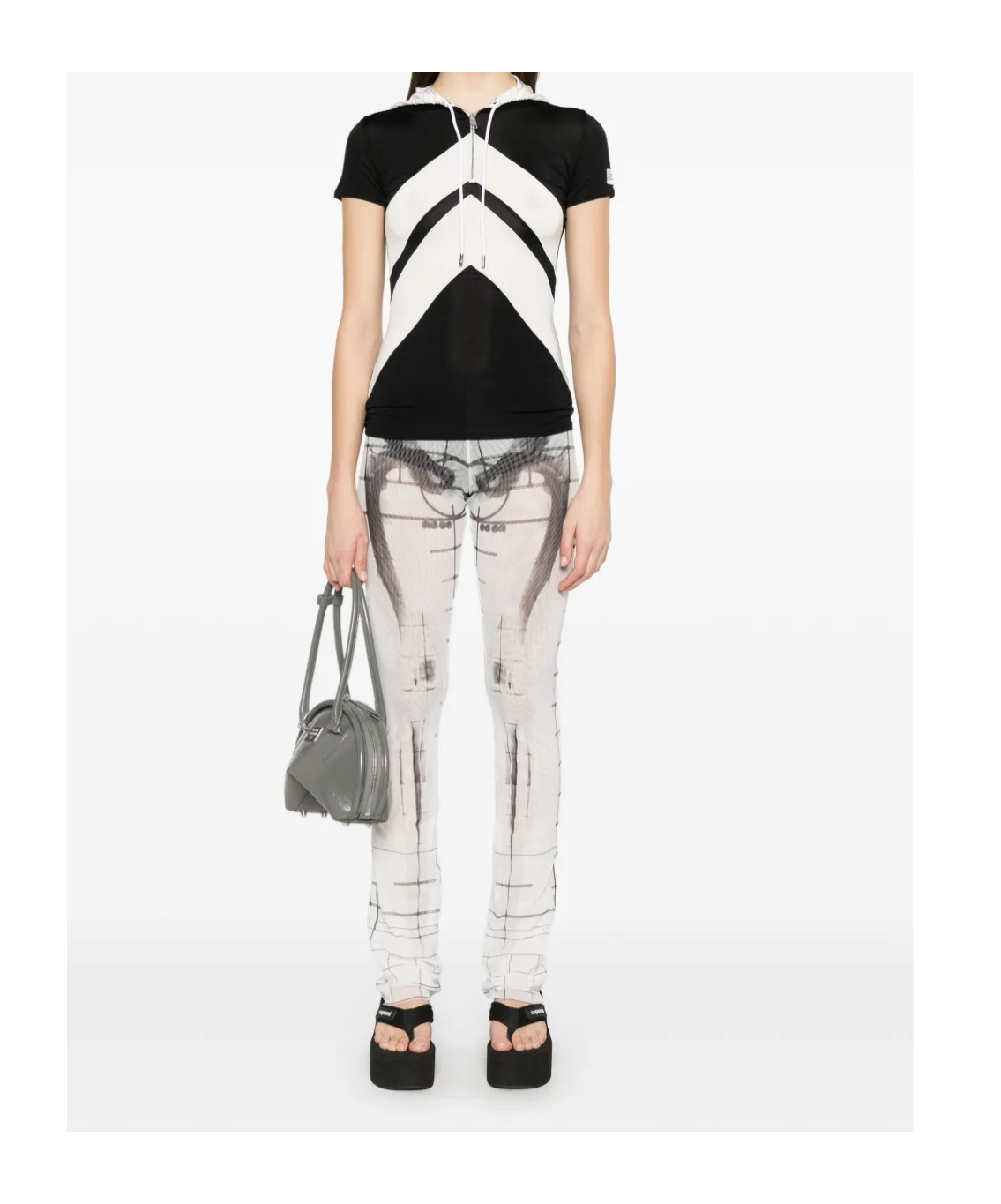 Jean Paul Gaultier Squeletor-print Trousers In White