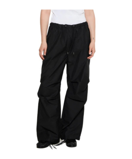 Acne Studios Embroidered-logo Wide-leg Trousers In Black