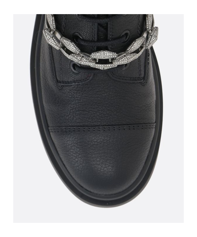 Shop Jimmy Choo Nari Crystal-embellished Ankle Boots In Black