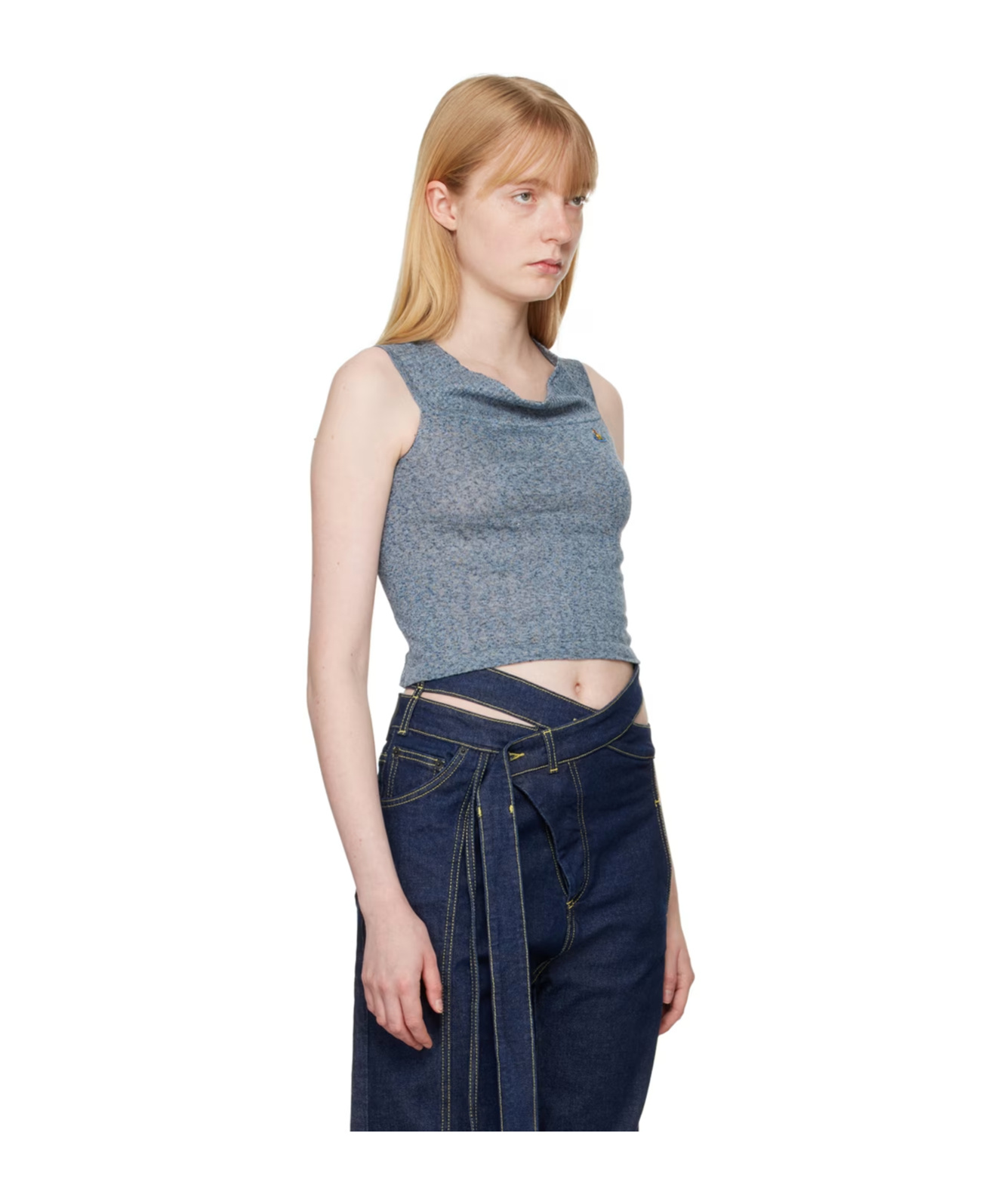 Vivienne Westwood Valentina Ribbed Vest In Blue