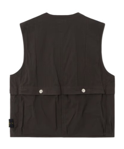 Shop Stone Island Compass-badge Gilet In Charcoal-grey