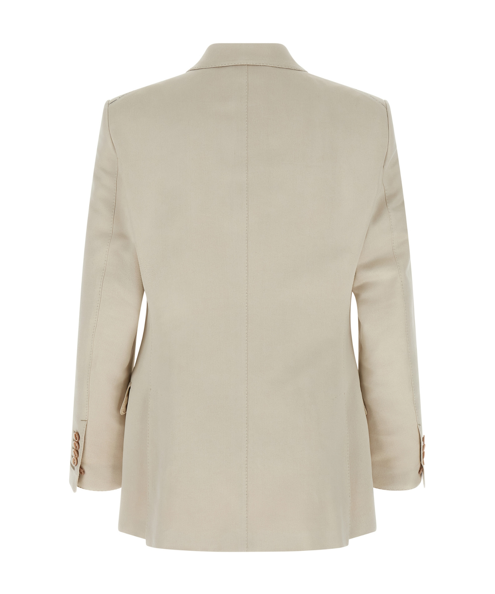 Tom Ford Double-breasted Tailored Blazer Featuring Back Vent In Neutral