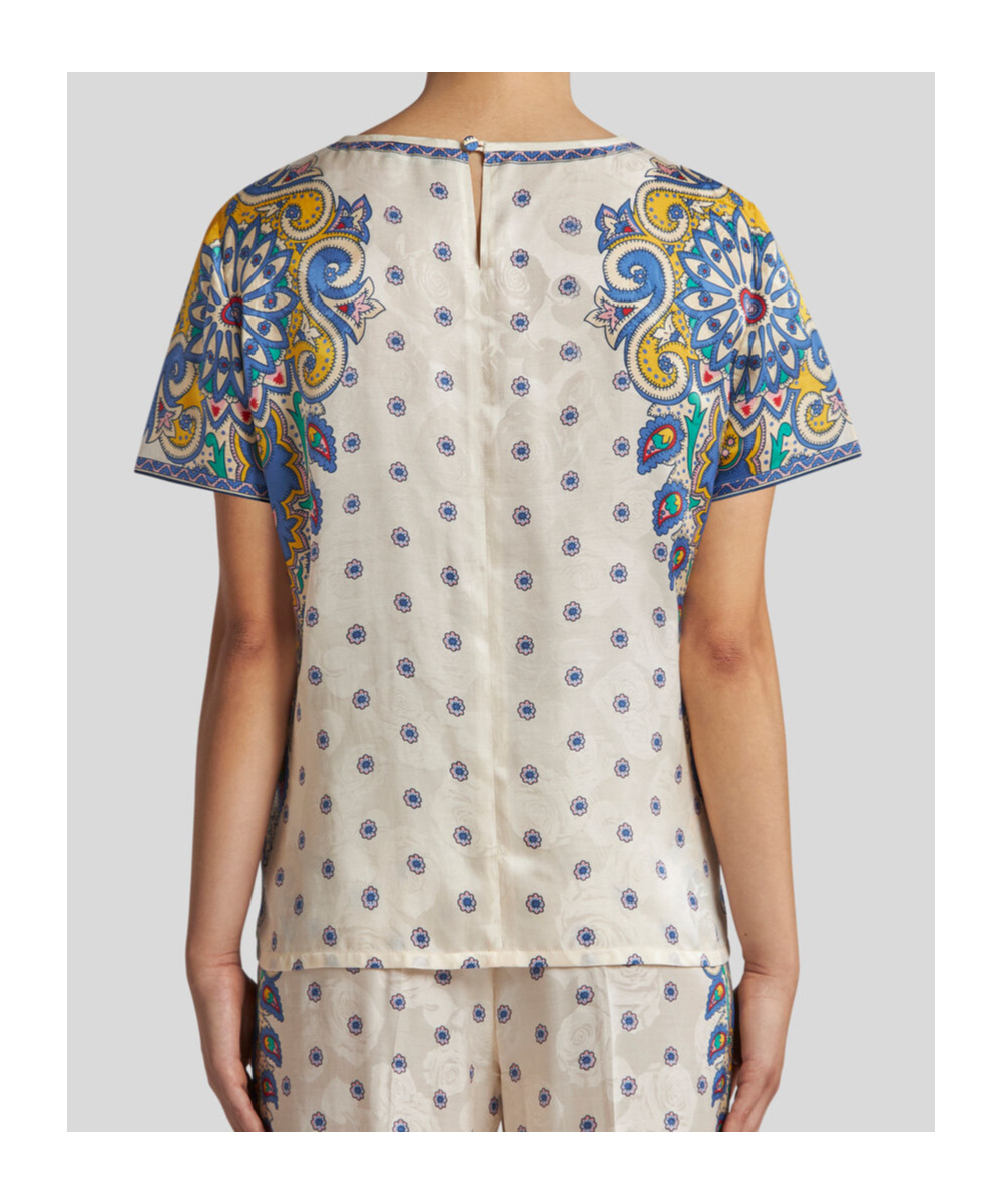 Etro All-over Print T-shirt In White