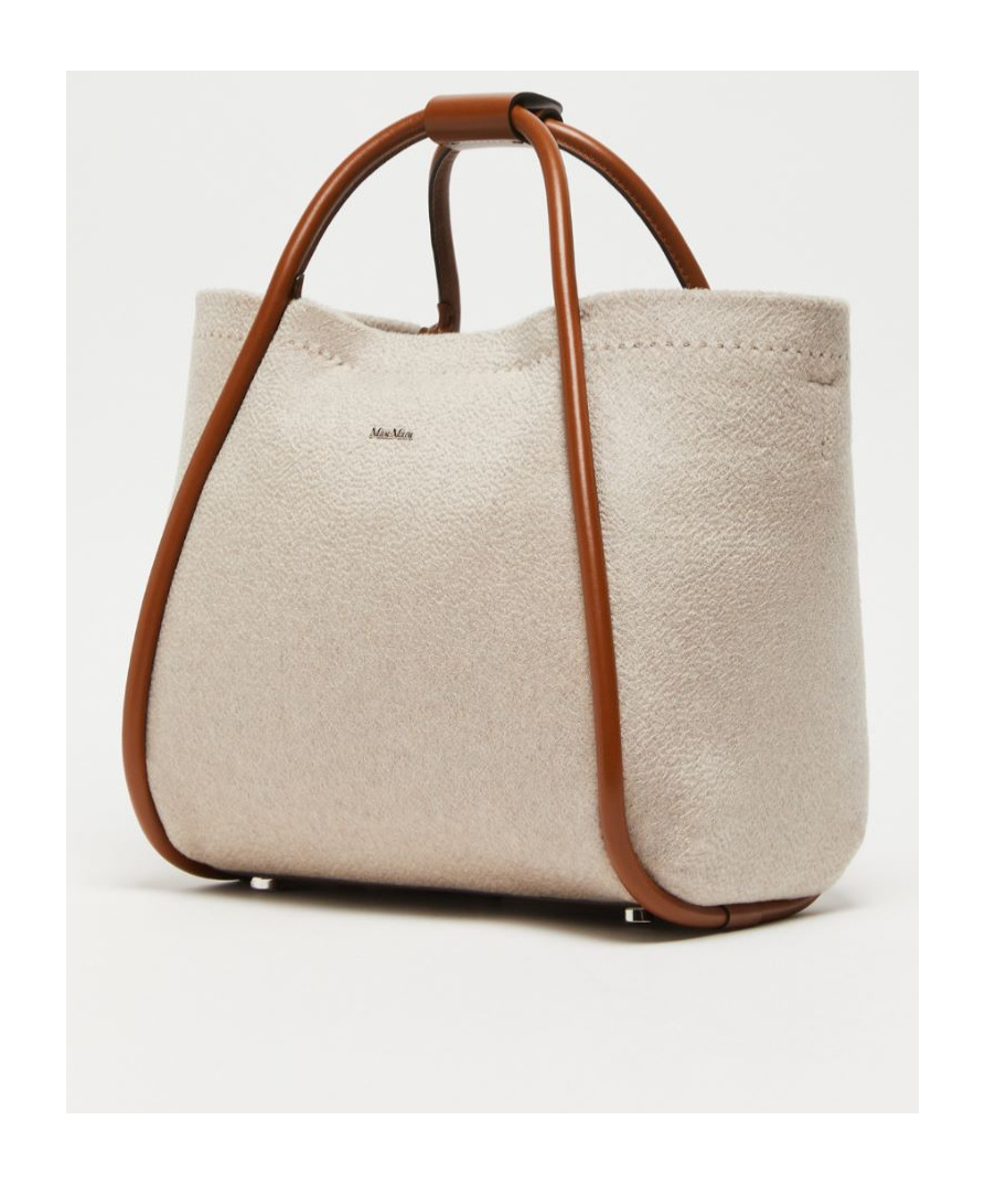 MAX MARA SMALL CASHMERE MARINE SHOULDER BAG