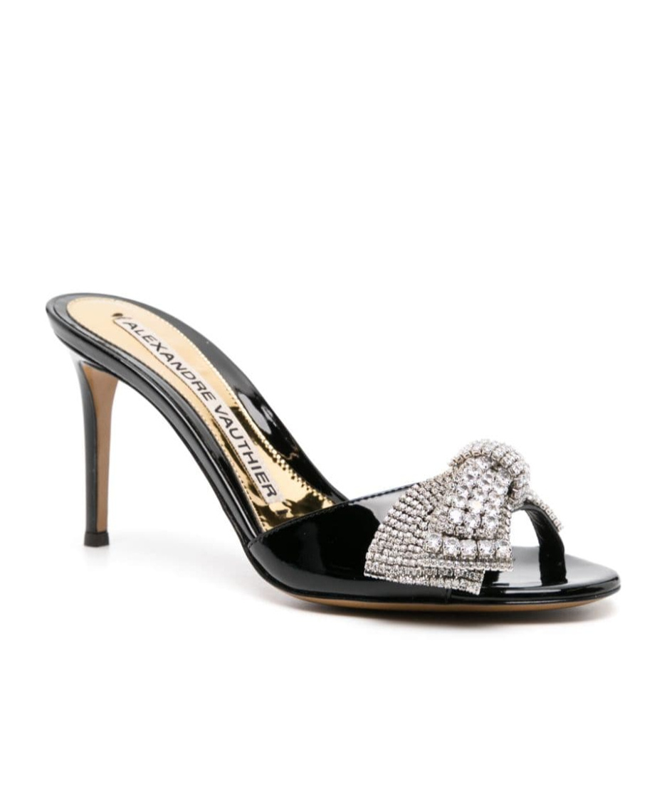 Alexandre Vauthier 90mm Bow-detail Leather Pumps In Black