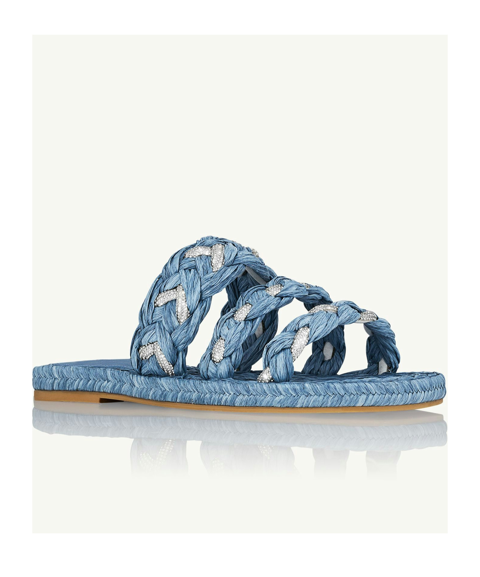 Aquazzura Costiera Flat Espadrille In Blue