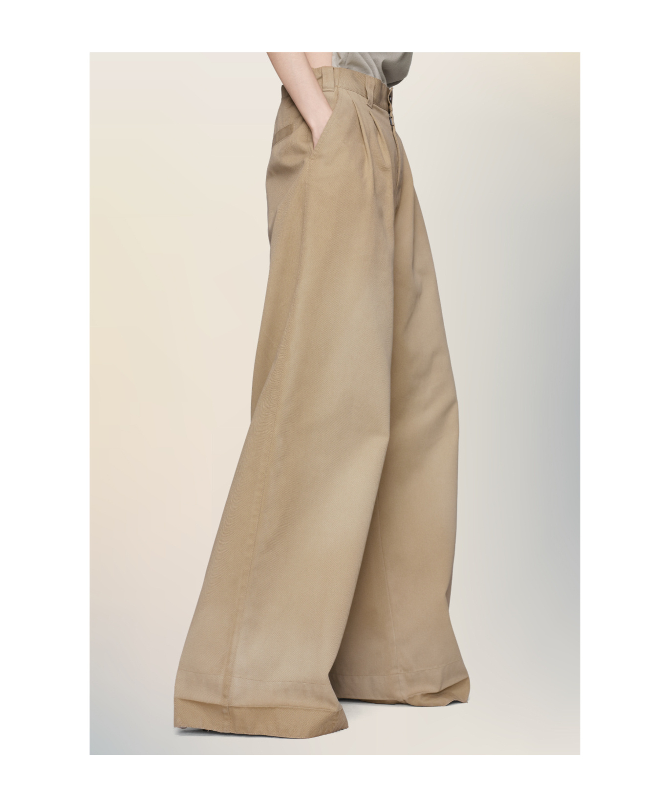 Maison Margiela Wide-leg Trousers In Brown