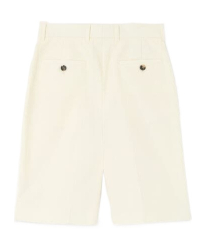 Loro Piana Rupert Pintuck Natural Dyed Linen Shorts In White