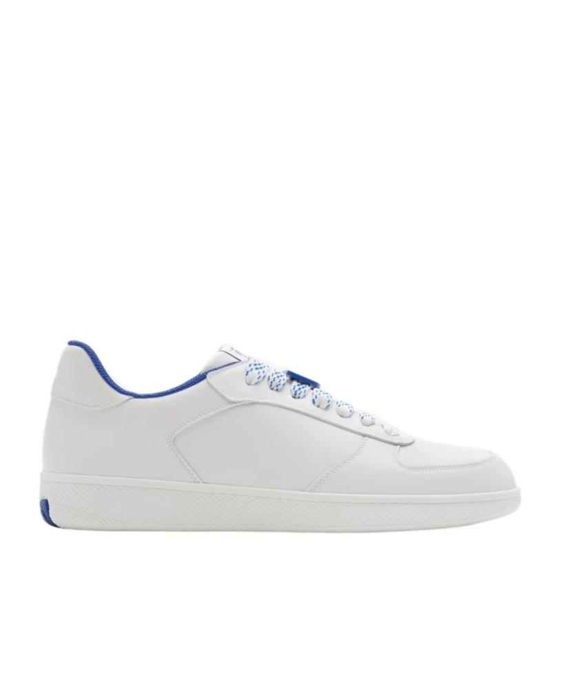 Burberry Terrace Leather Sneakers In White