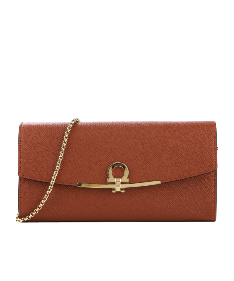 Ferragamo Flip Shoulder Bag In Red