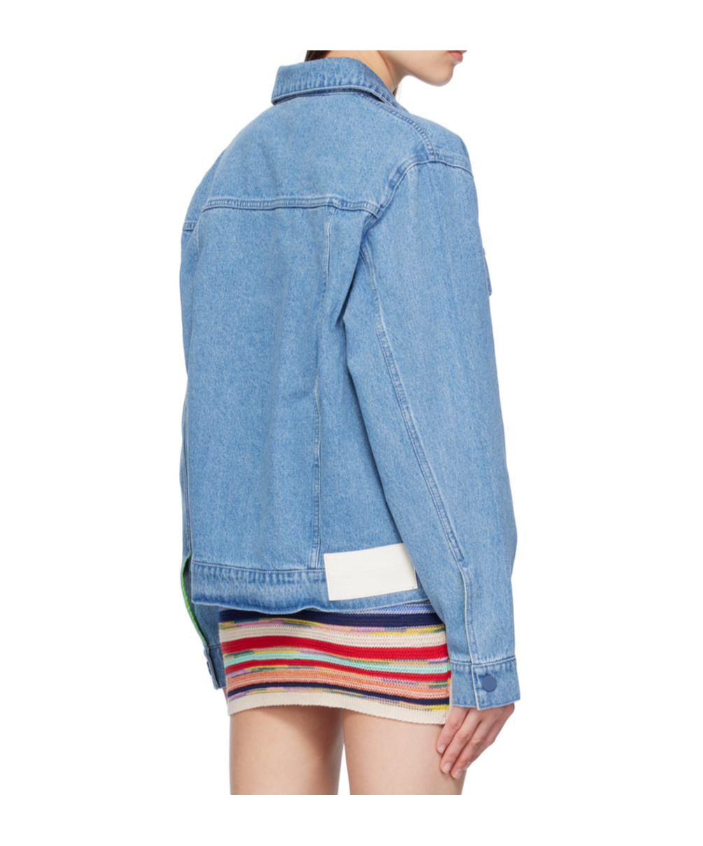 Adidas Originals Long-sleeved Denim Jacket In Blue
