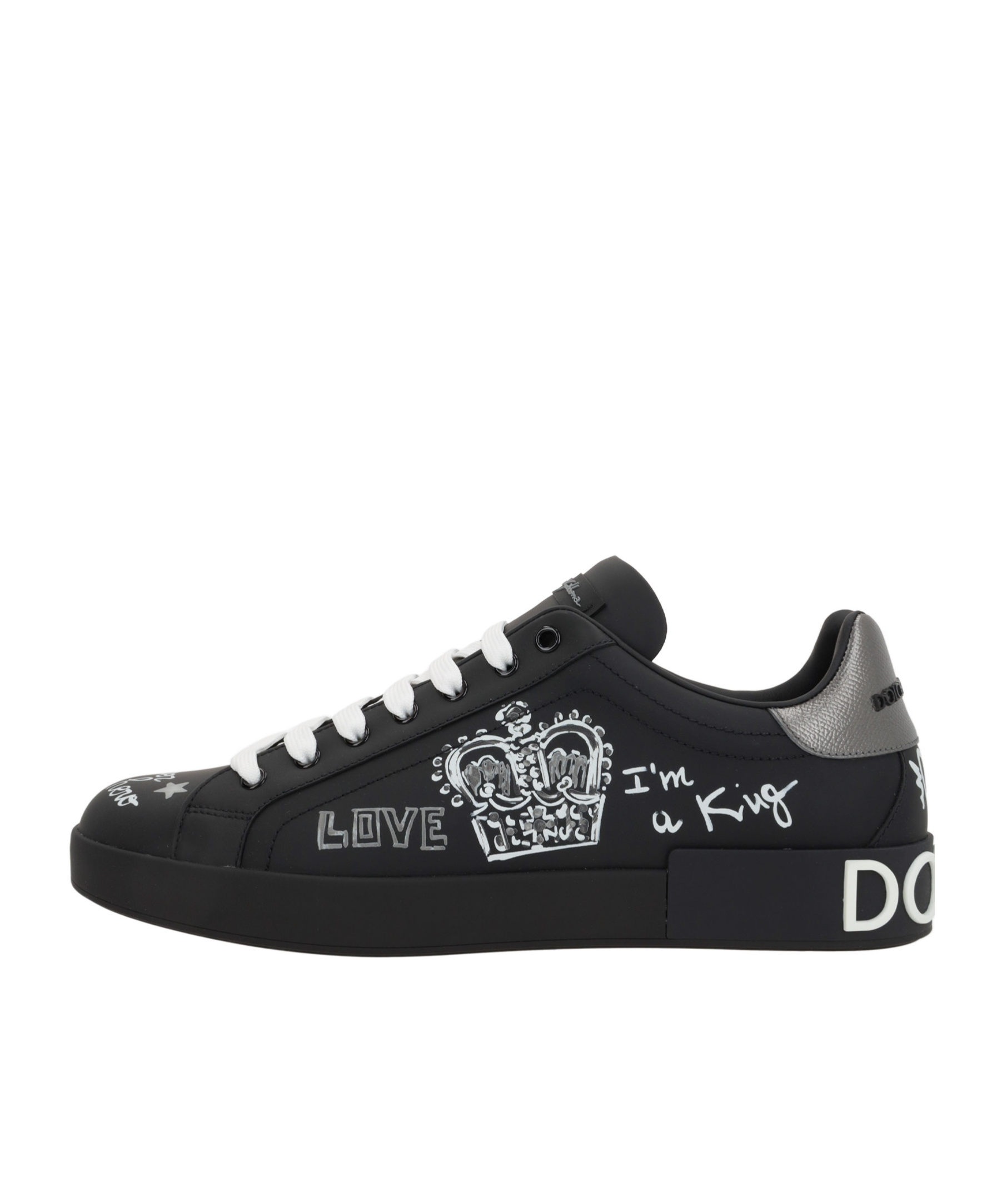 Dolce & Gabbana Lace-up Low-cut Casual Skate Shoes In Black