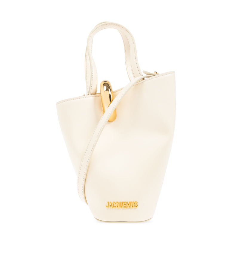 Jacquemus Structured Tote Bag With Detachable Shoulder Strap In White