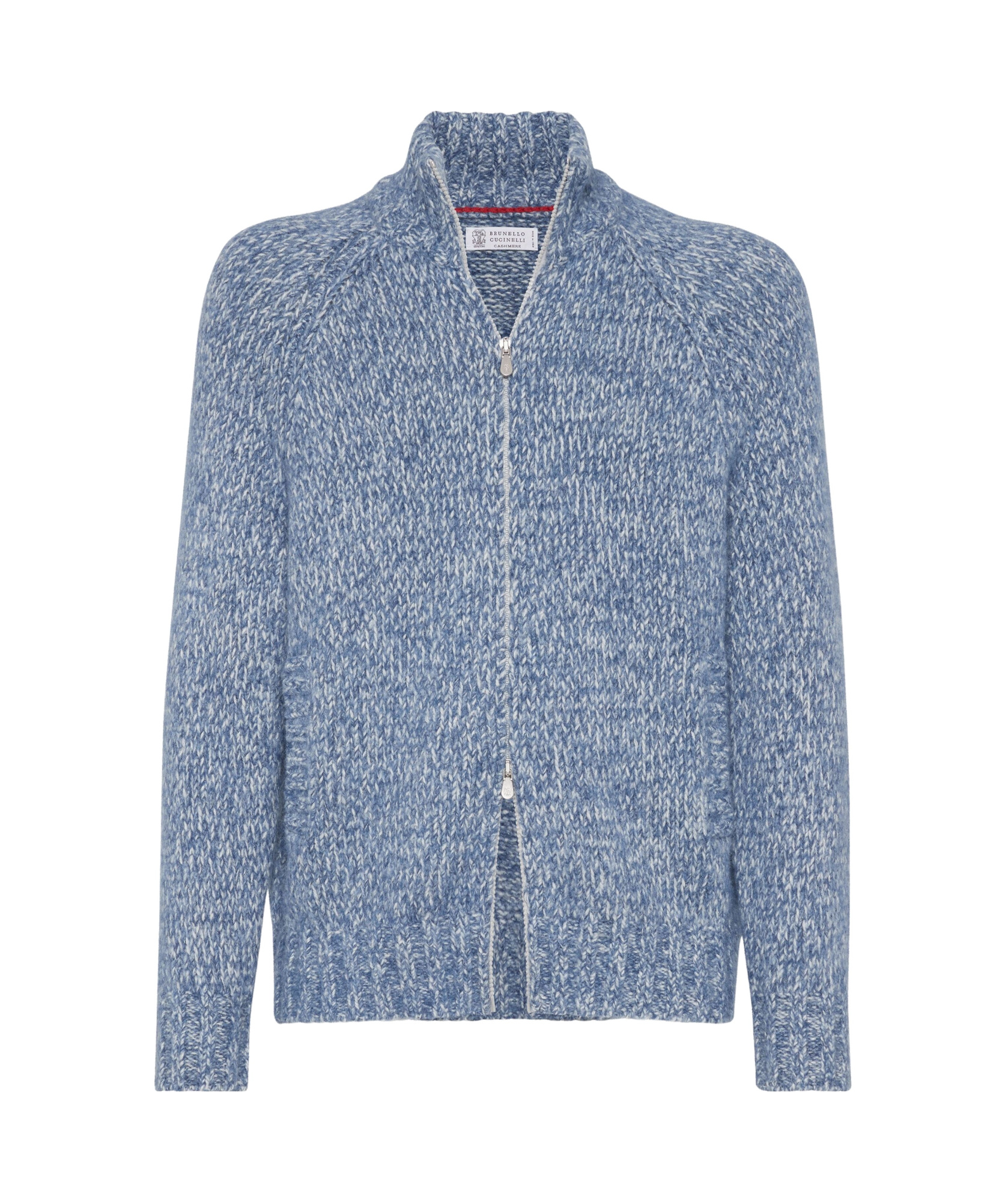 Brunello Cucinelli Alpaca-blend Chine Cardigan In Blue