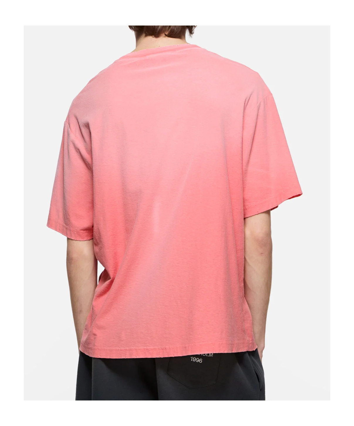 Acne Studios Sprayed Logo T-shirt In Pink