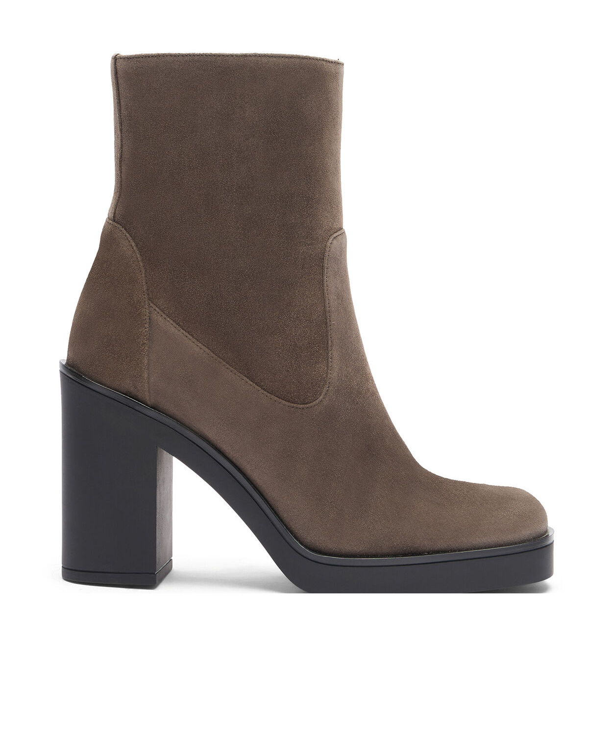Stuart Weitzman Betenny 80 Zipper Ankle Boots In Brown
