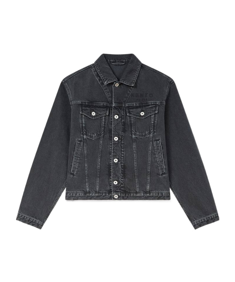 Kenzo 'boke Flower' Embroidered Trucker Jacket In Japanese Denim