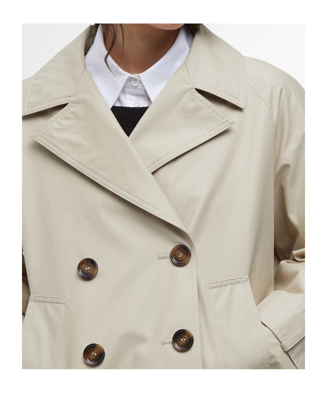 Barbour Women's Maisy Short Double-breasted Trench Coat In Nude