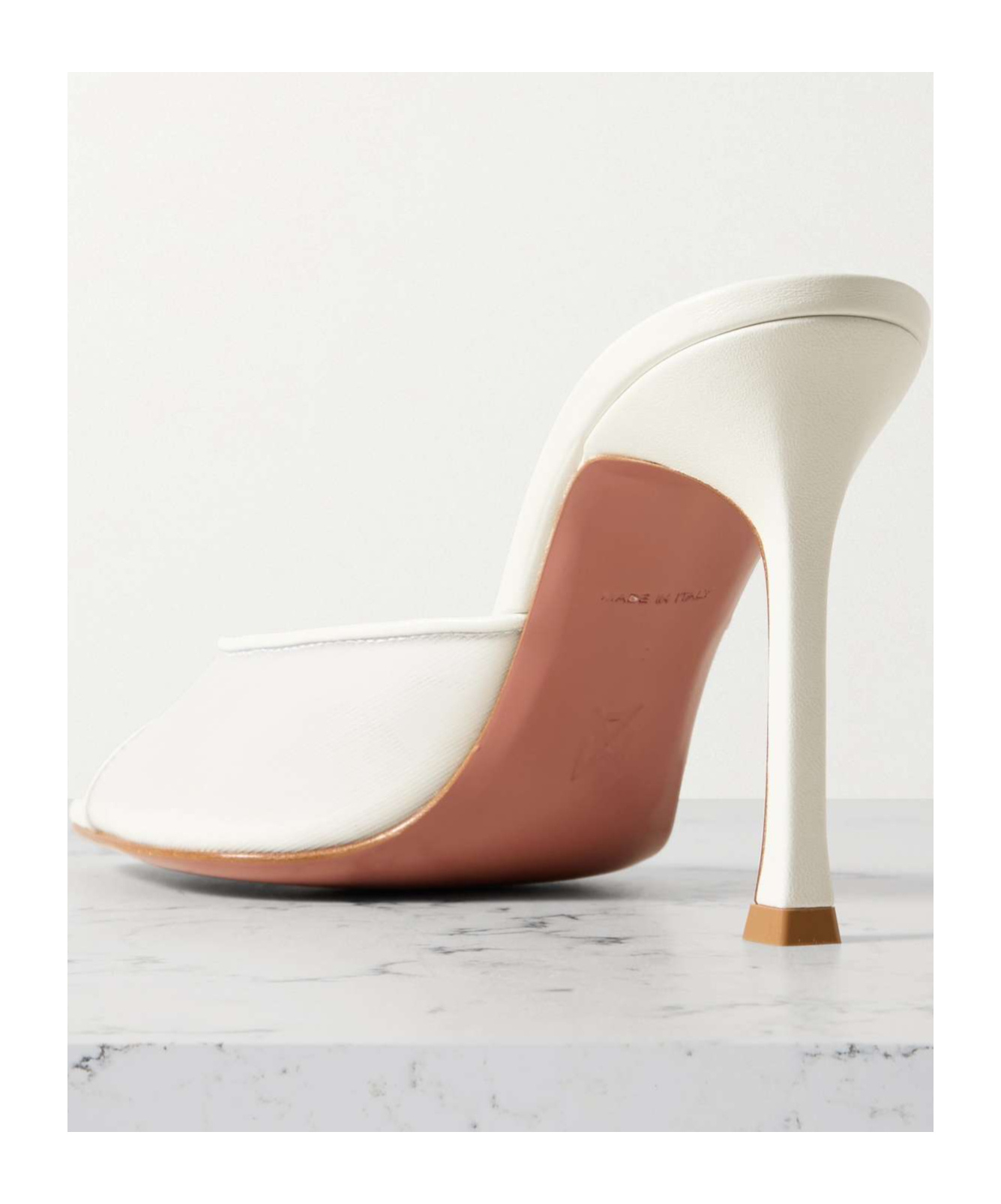 Shop Amina Muaddi Open-toed High-heeled Sandals In White