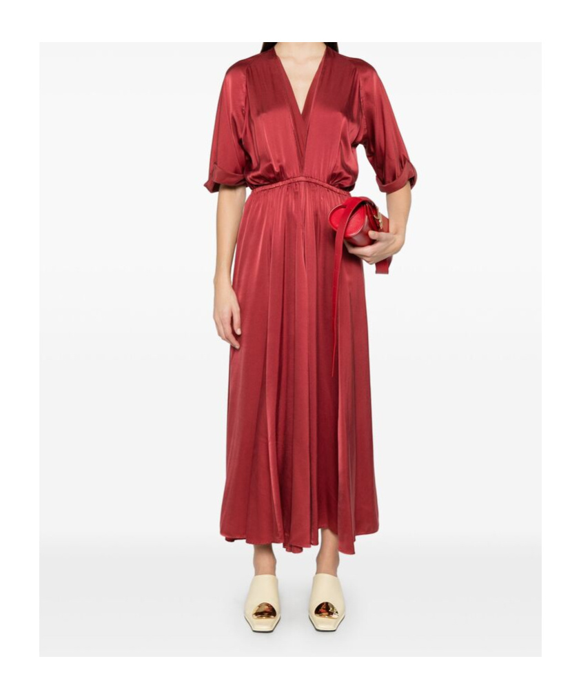 Forte Forte Women Silk Long Dress In Red