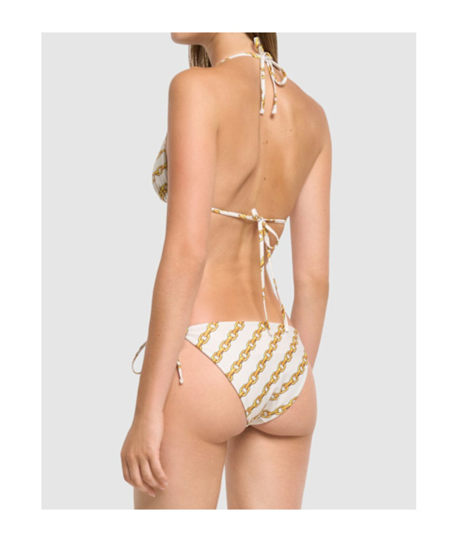 Versace Printed Triangle Bikini Top