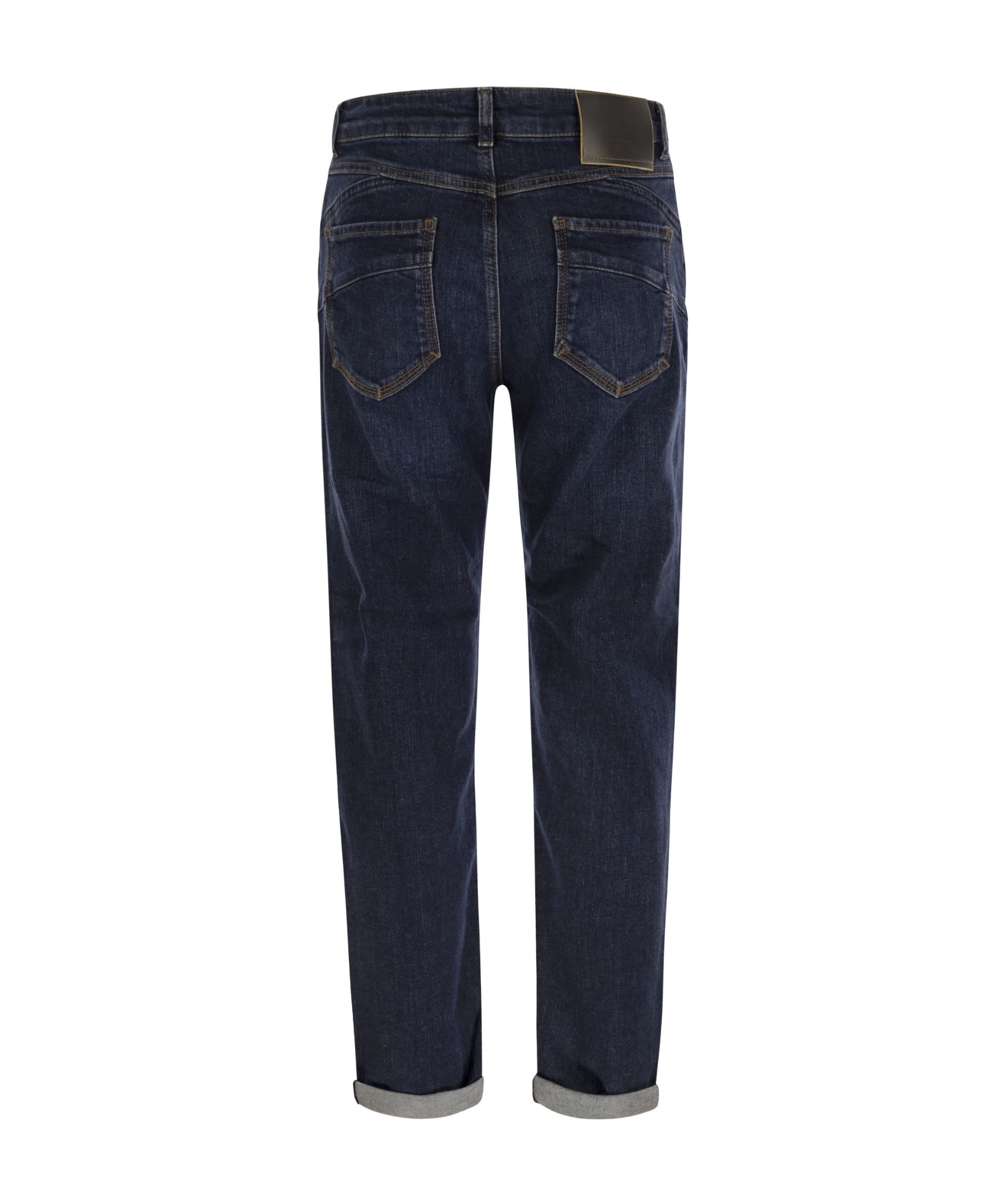 Sportmax Denim Trousers With Back Pockets And Contrast Stitching In Black