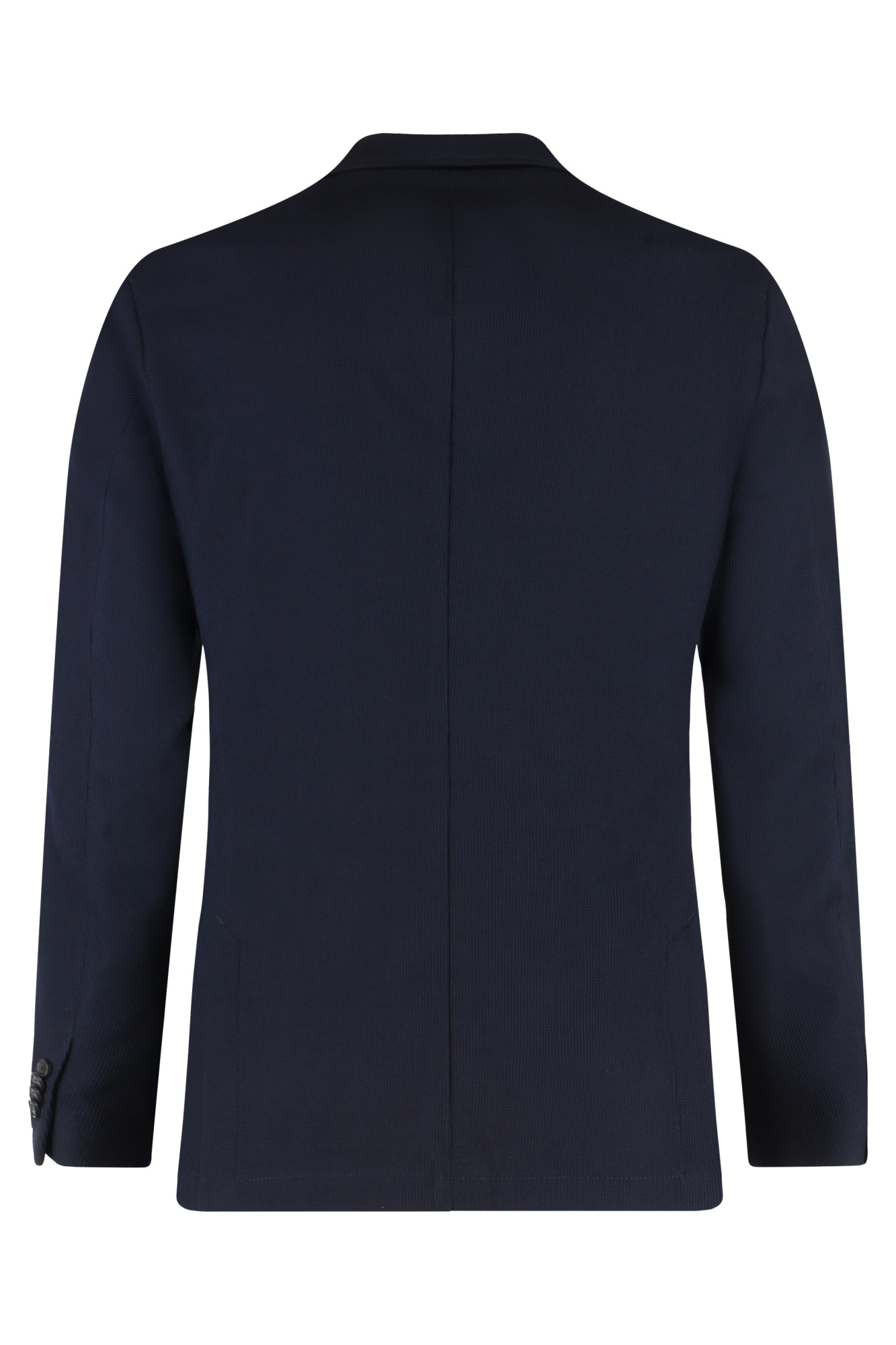 Hugo Boss Boss Double-breasted Wool Jacket In Blue