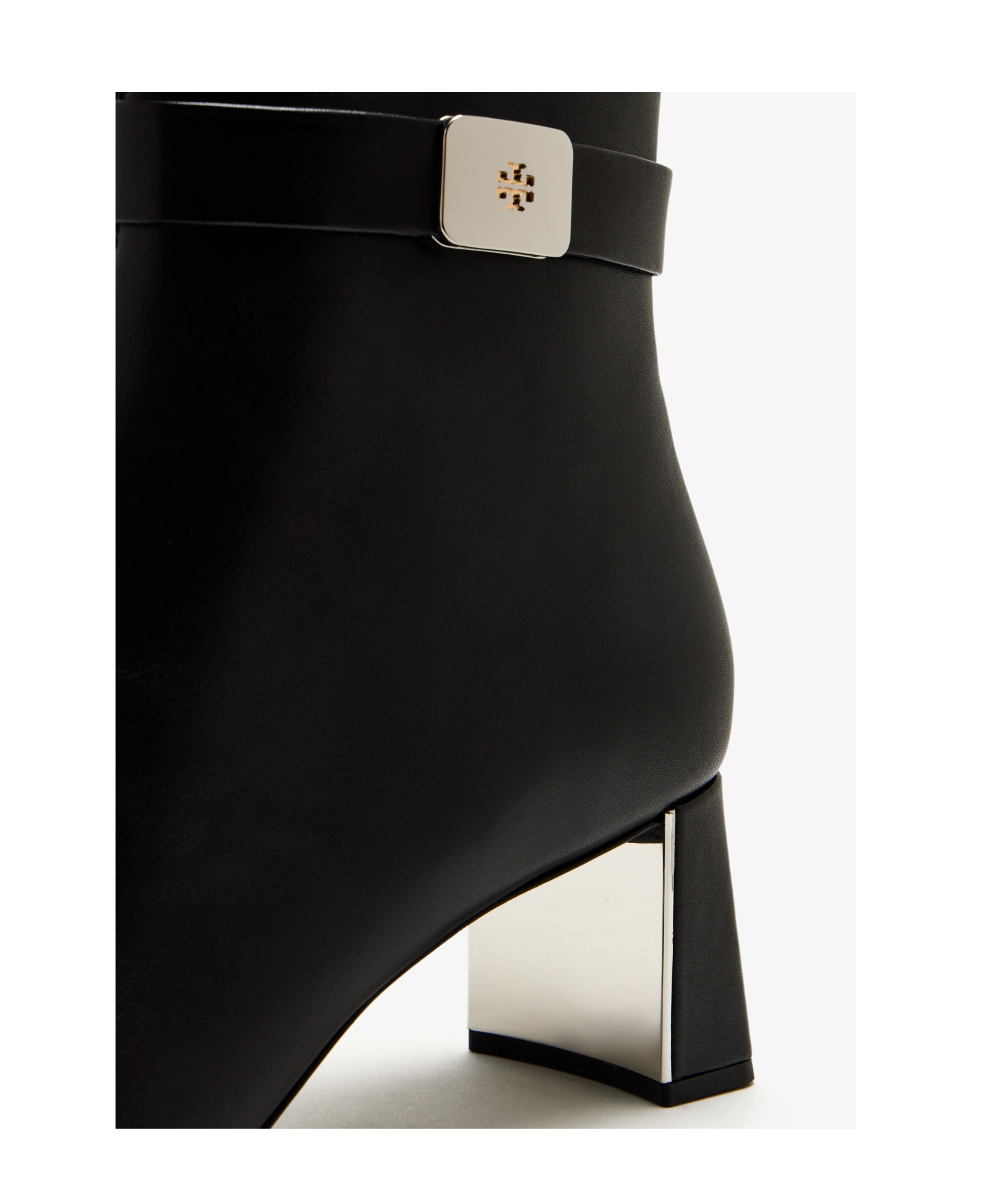 Tory Burch 55mm Leather Buckle-strap Ankle Boots In Black