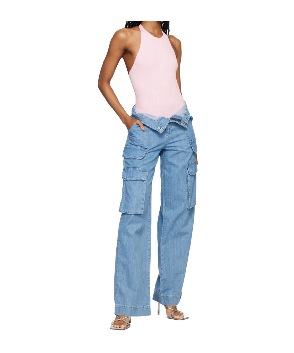Wolford Pink Succession Bodysuit In Blue