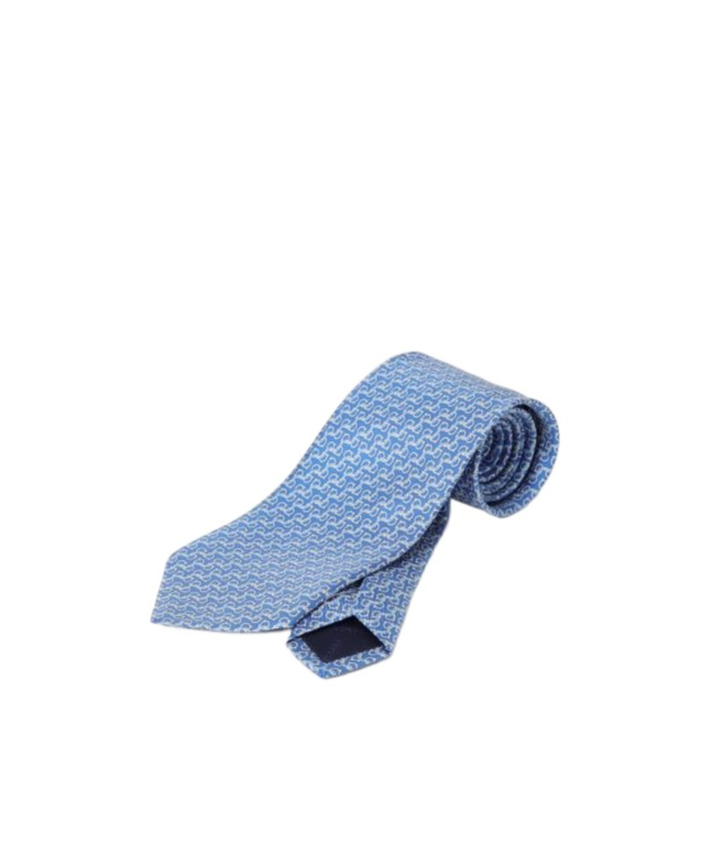 Ferragamo Silk Tie Ties And Bow Ties Light Blue In Blue