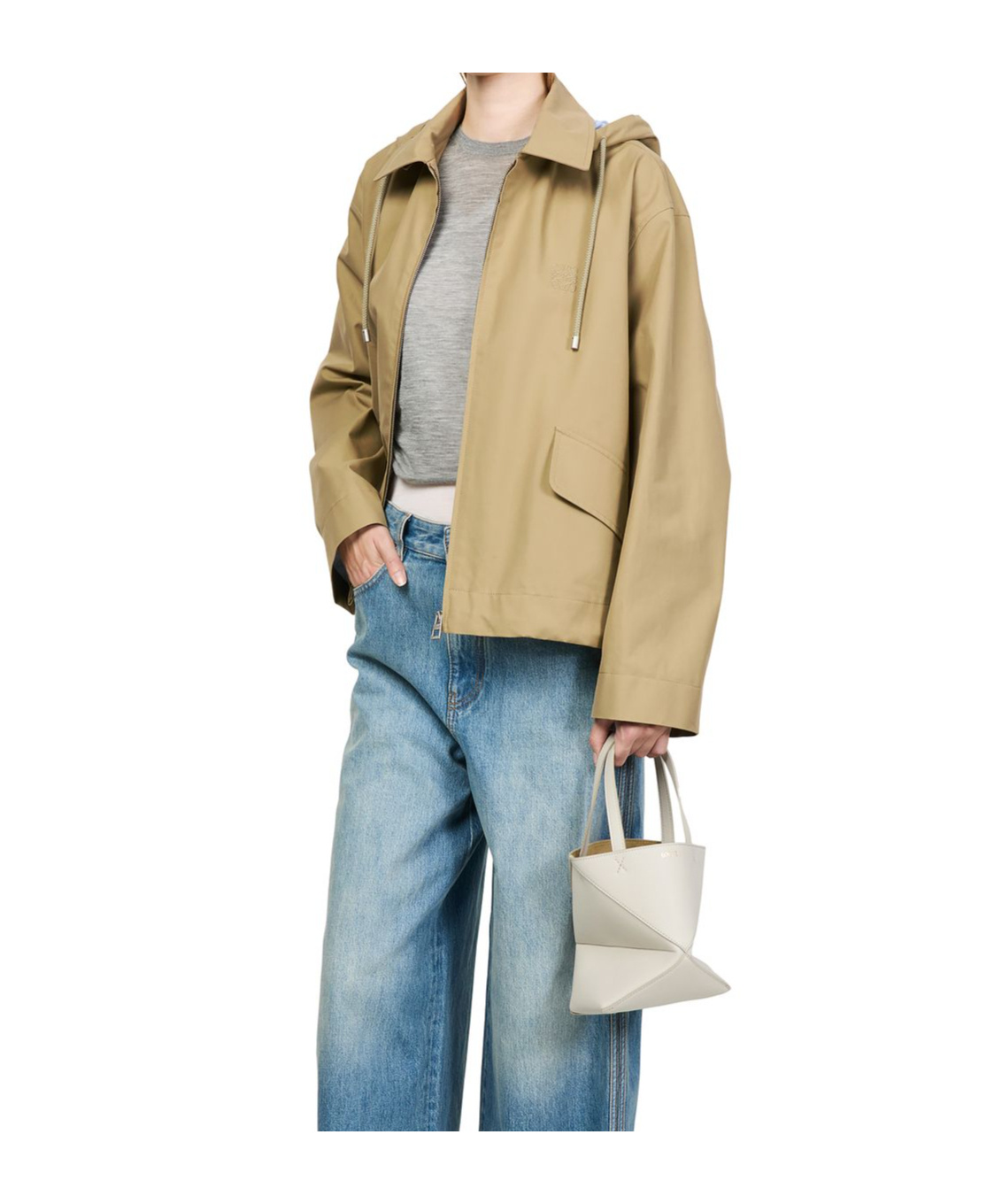 Loewe Lapel Long-sleeved Casual Jacket In Brown