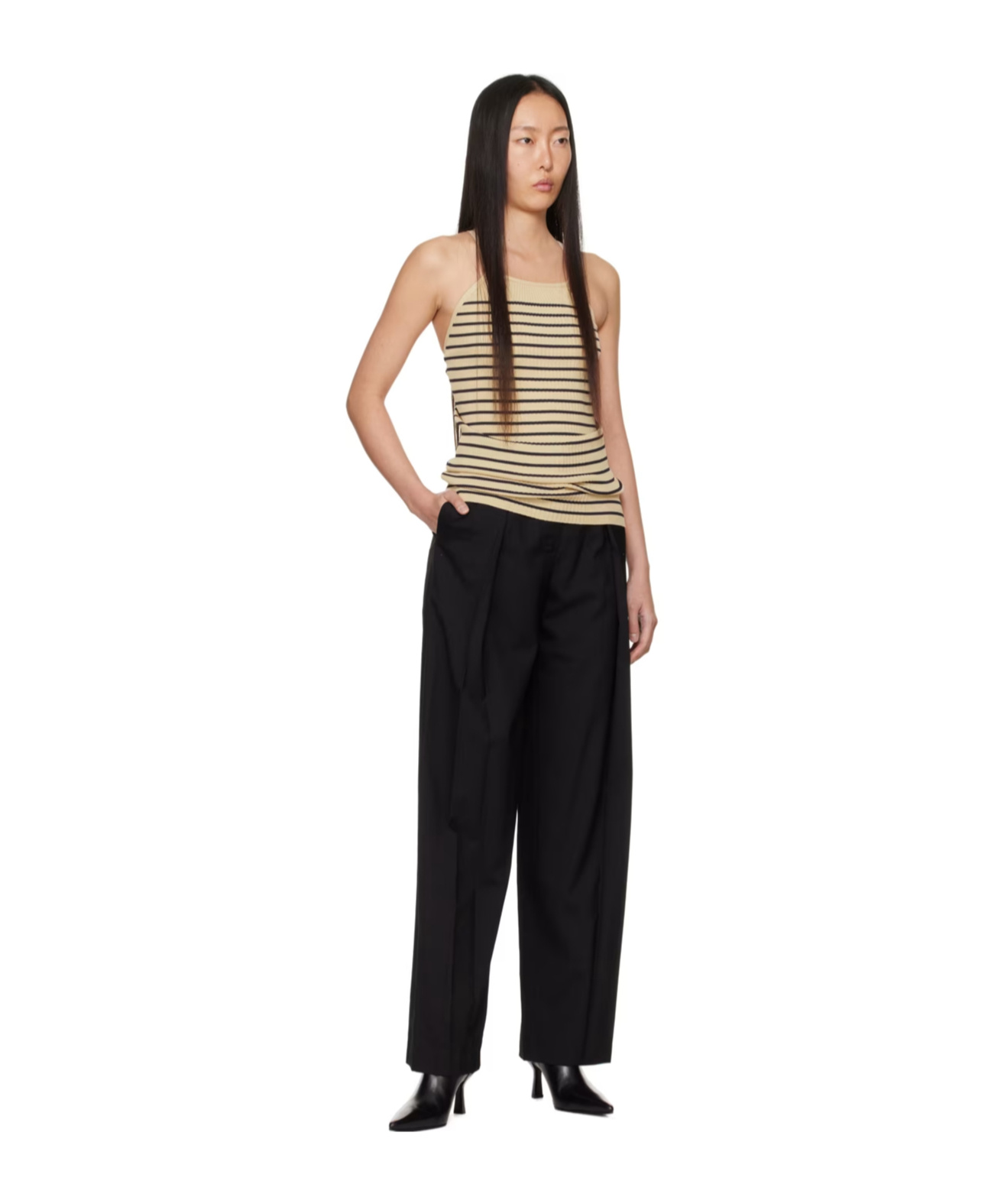 Low Classic Striped Knit Tank Top In Multicolor
