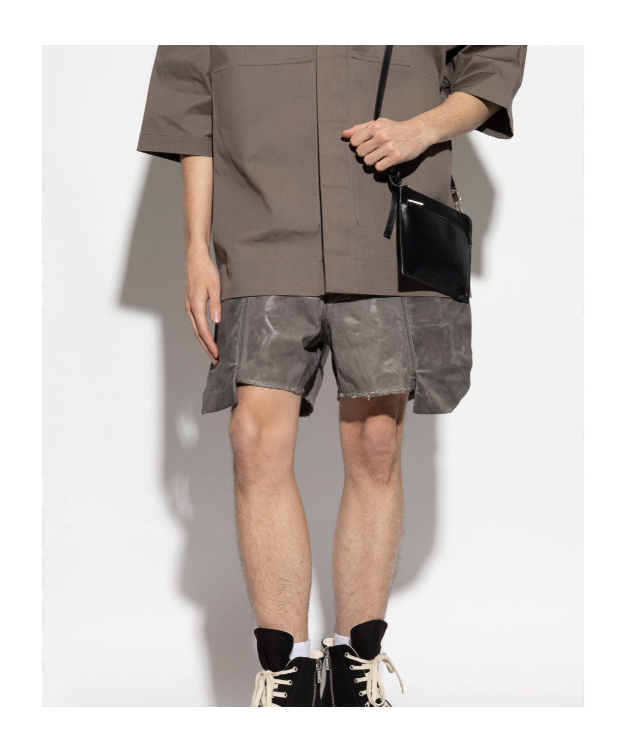 Rick Owens Drkshdw Belt-loop Shorts In Black