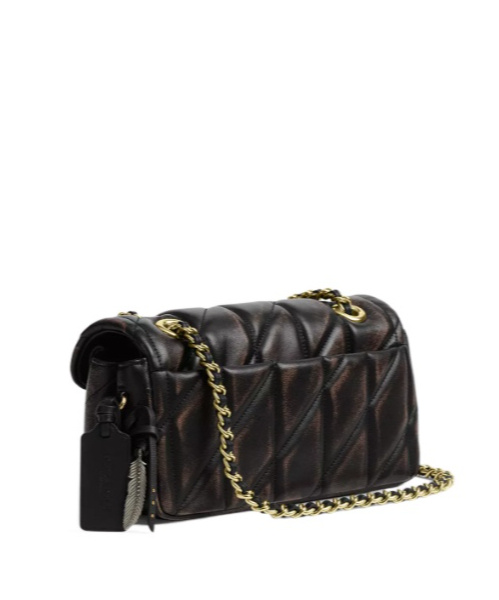 Coach Tabby Shoulder Bag 20 In Loved Leather With Quilting In Brown