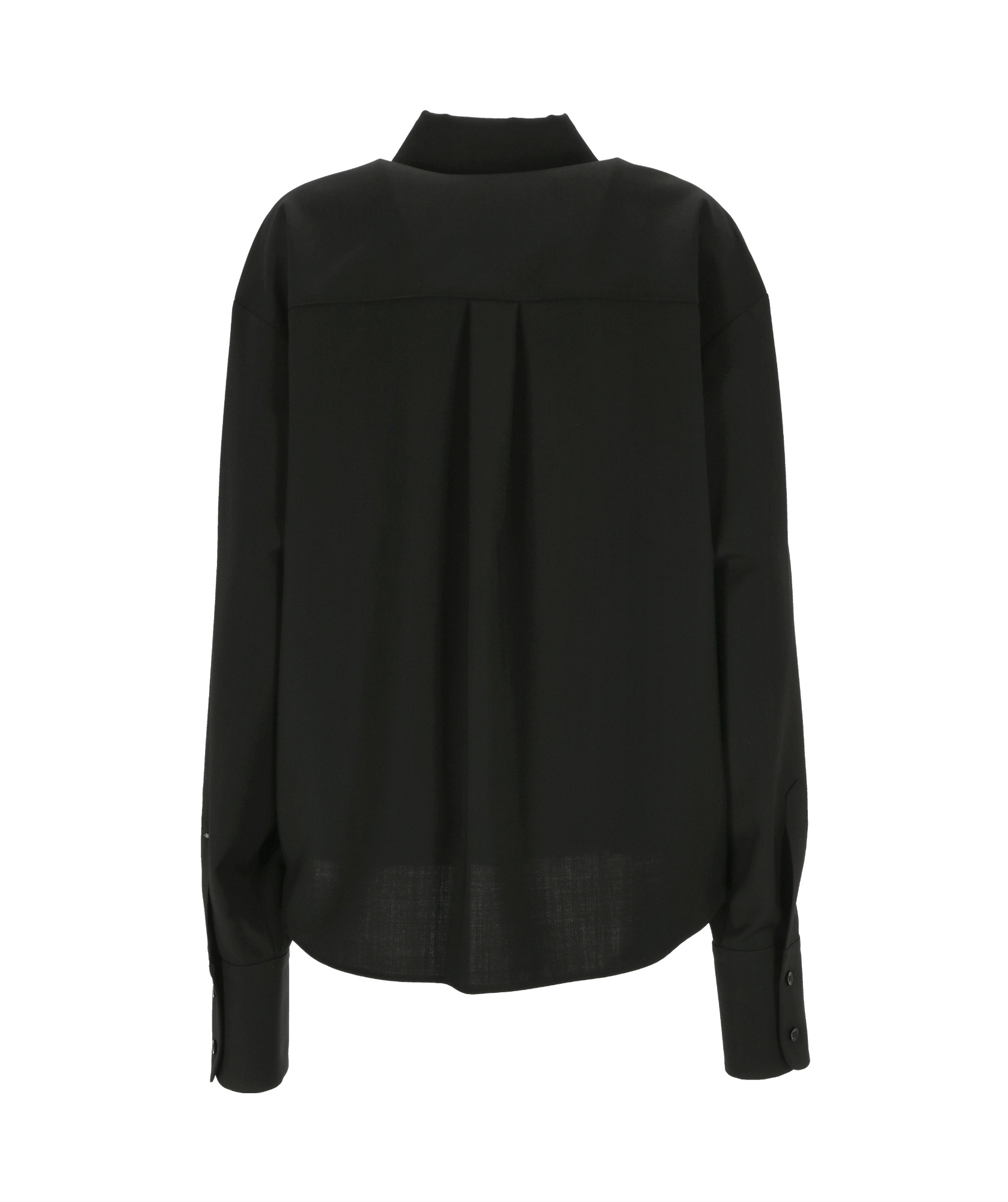 Sportmax Black Wool Shirt In Black