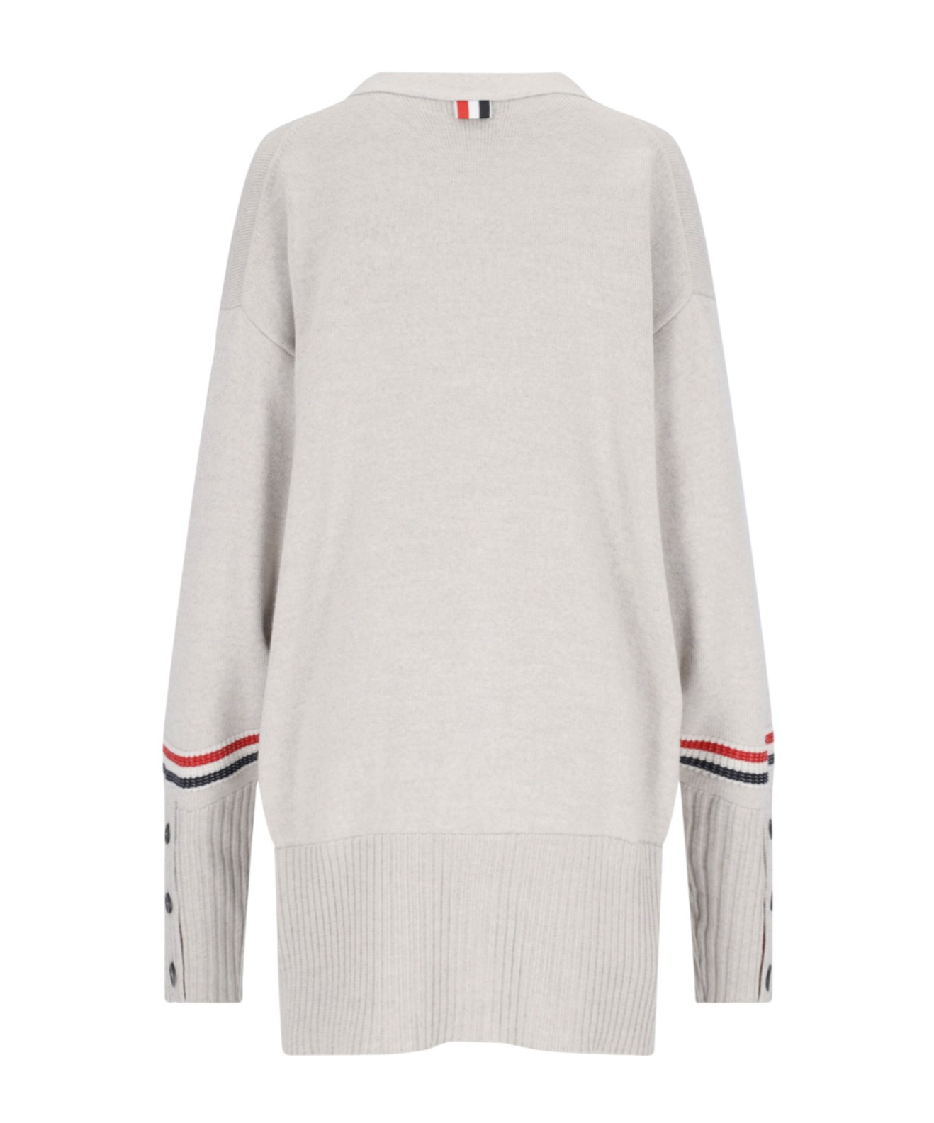 Thom Browne Virgin-wool V-neck Cardigan In White