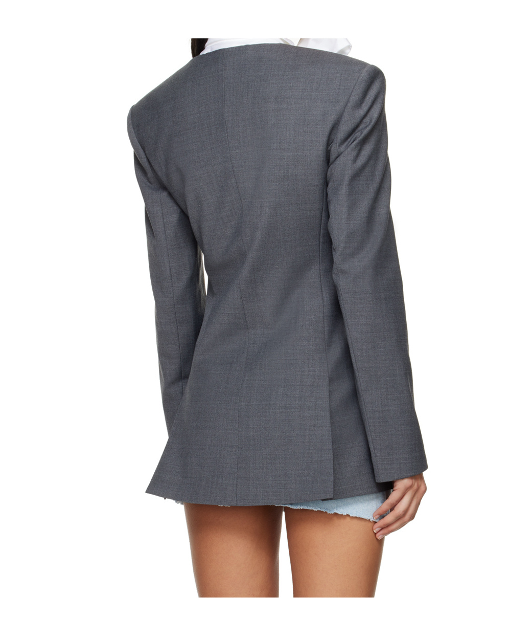 Kimhēkim Gray Button Blazer In Gray