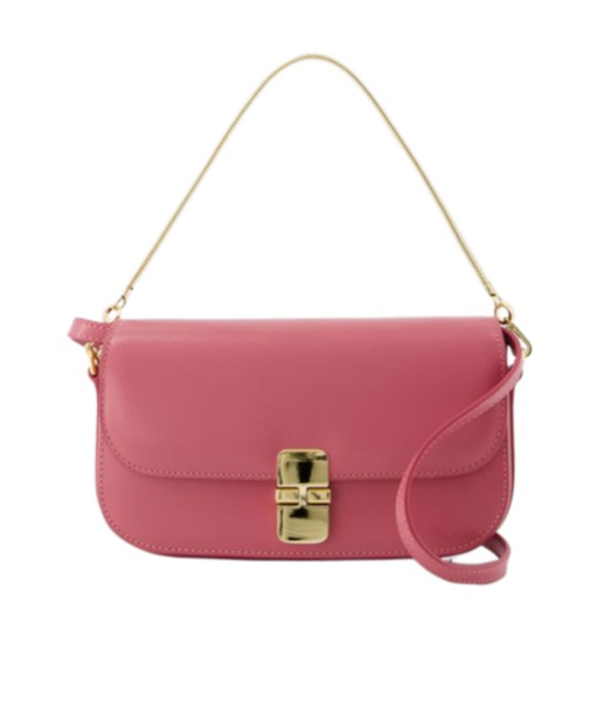 Shop Apc A.p.c. Chain-linked Shoulder Bag In Pink