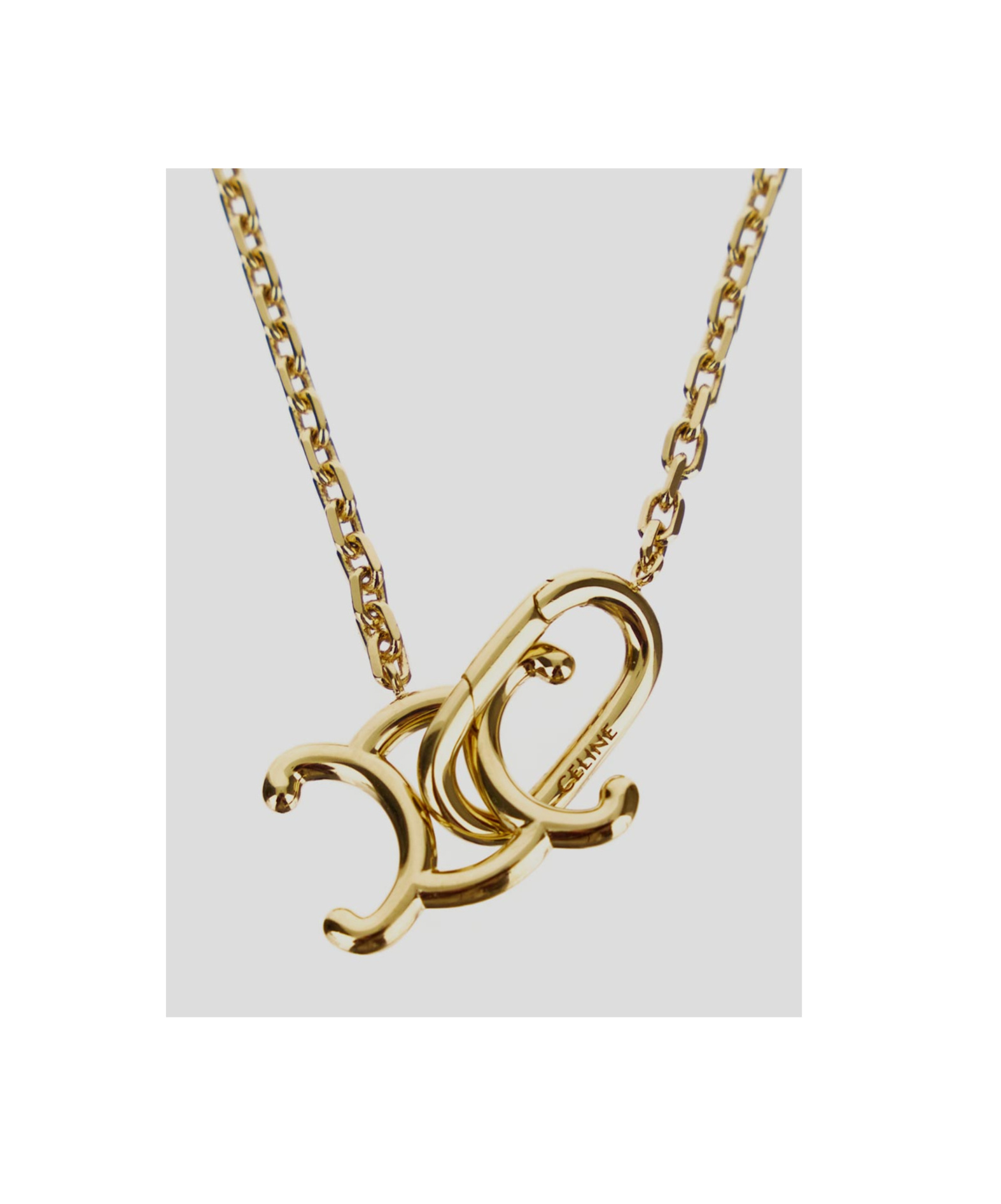 Celine Pendant Necklace In Yellow