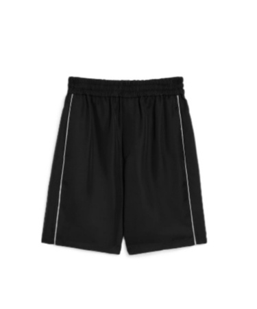 Jil Sander Fluid Viscose Shorts In Black