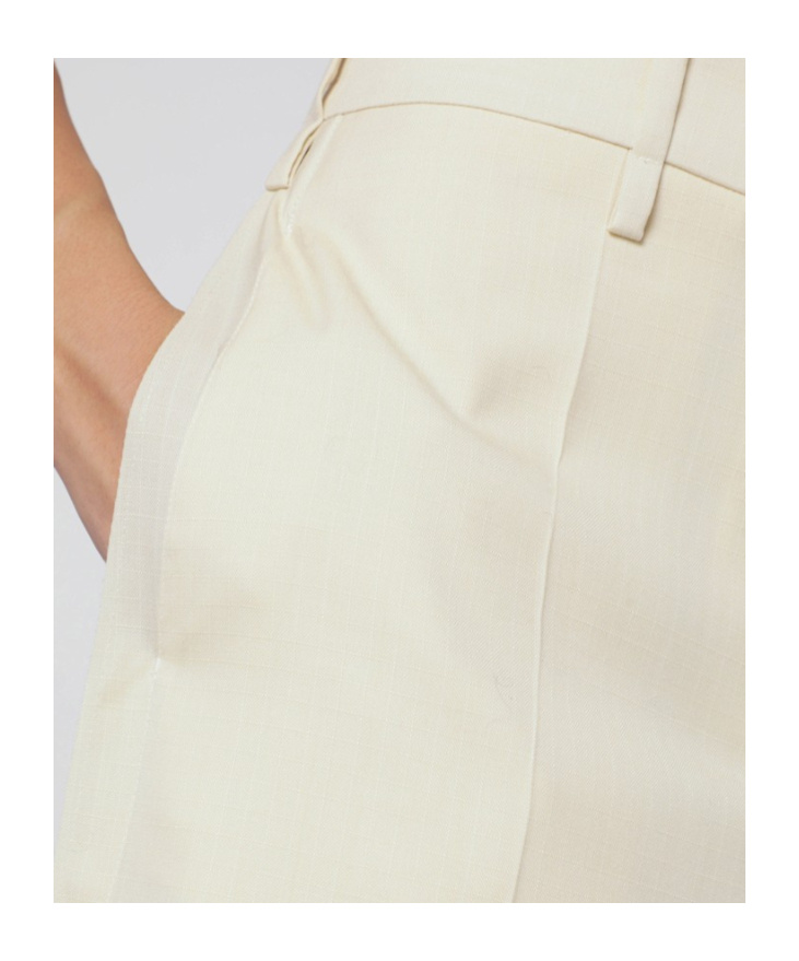Jil Sander High Waisted Wool Skirt Featuring Slits In White