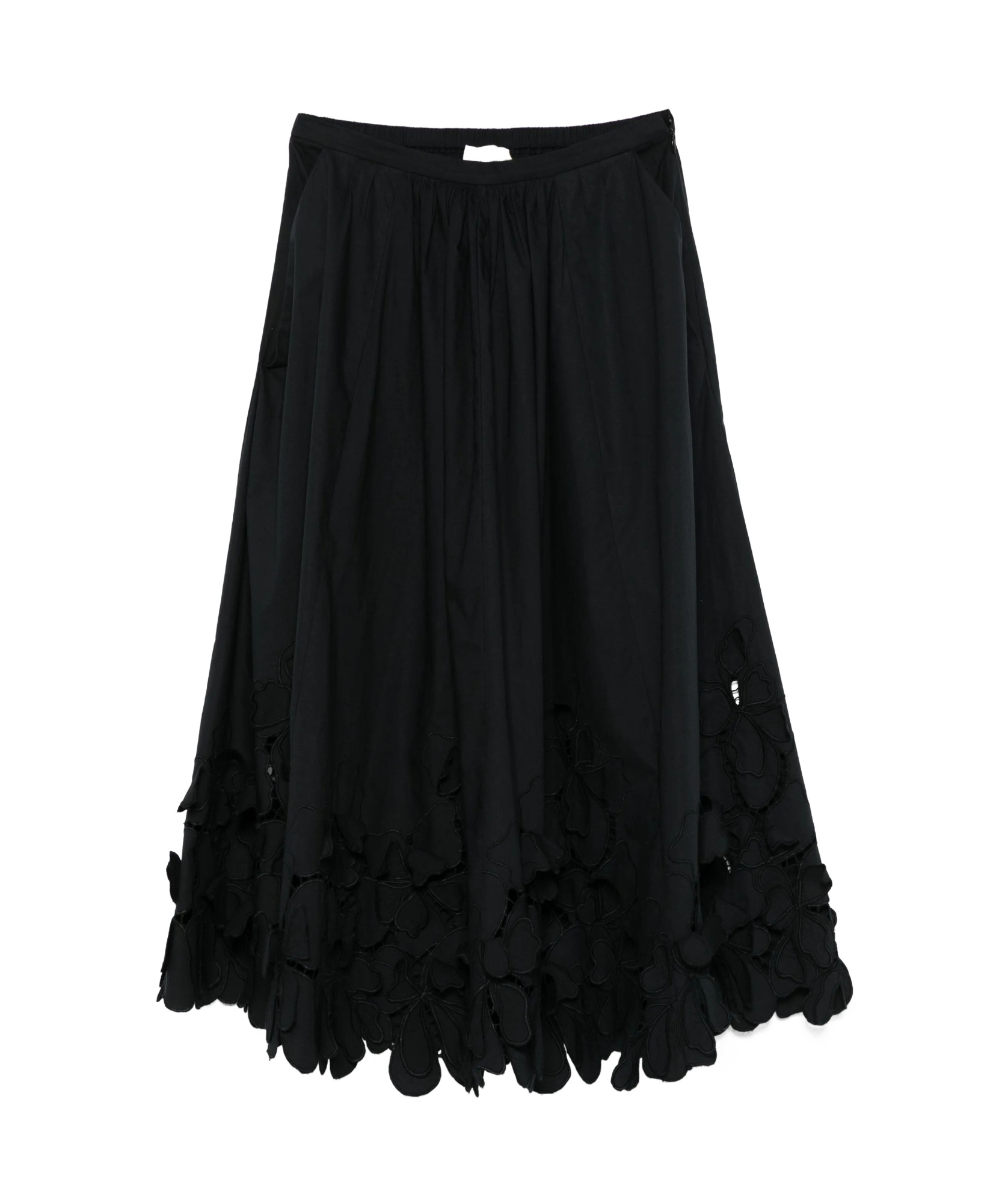 Shop Forte Forte Floral-appliqué Midi Skirt