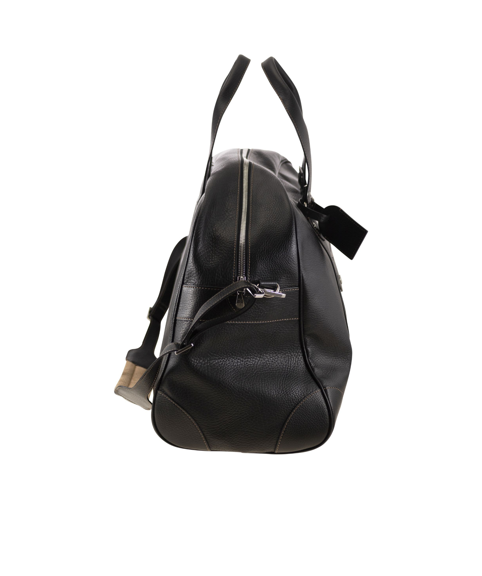 Brunello Cucinelli Zip-up Weekender Bag In Black